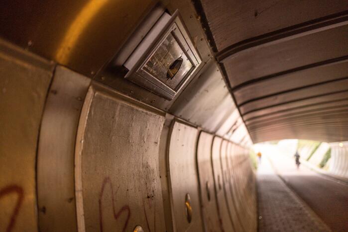 Vijf personen aangehouden voor vernielingen in fietstunnel