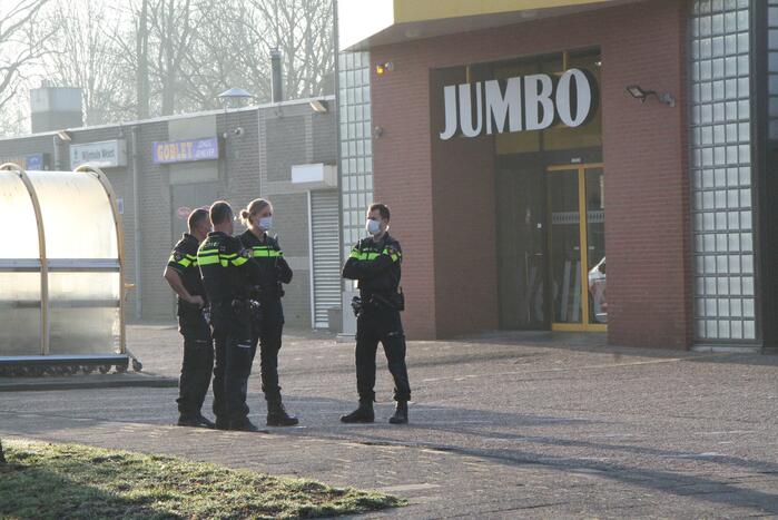 Brand in magazijn van Jumbo-supermarkt