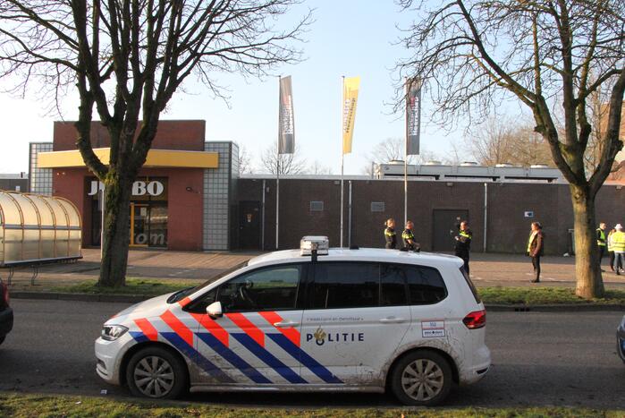 Brand in magazijn van Jumbo-supermarkt