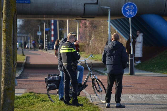 Ongeval tussen fietser en scooter