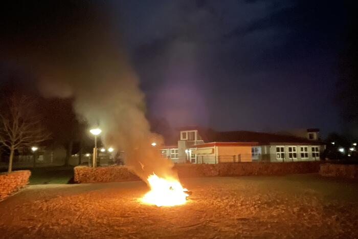 Scooter volledig in brand