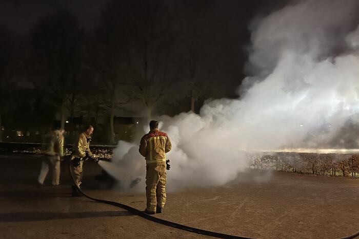 Scooter volledig in brand