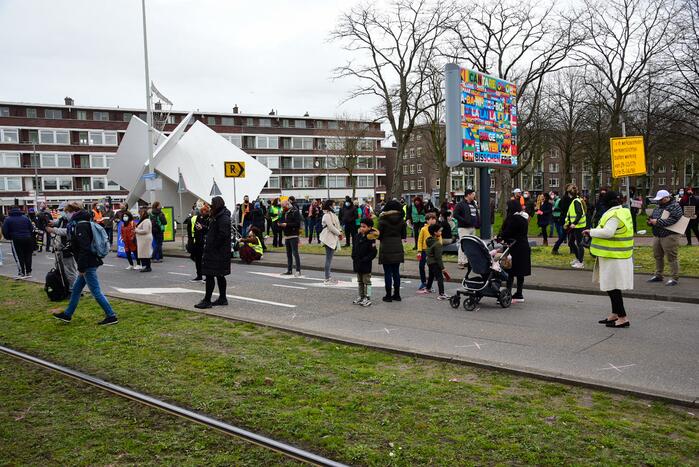 Demonstratie tegen politiegeweld en racisme