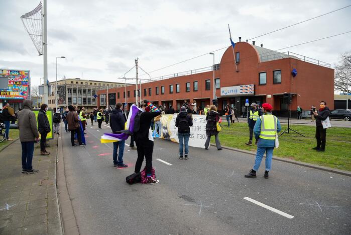 Demonstratie tegen politiegeweld en racisme