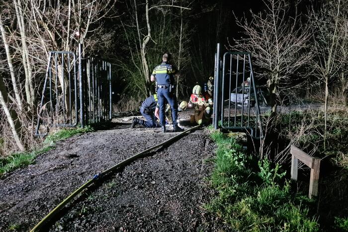 Auto verwoest door brand