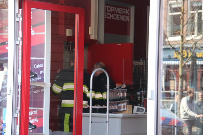 Brand in winkel Topmerk Schoenen