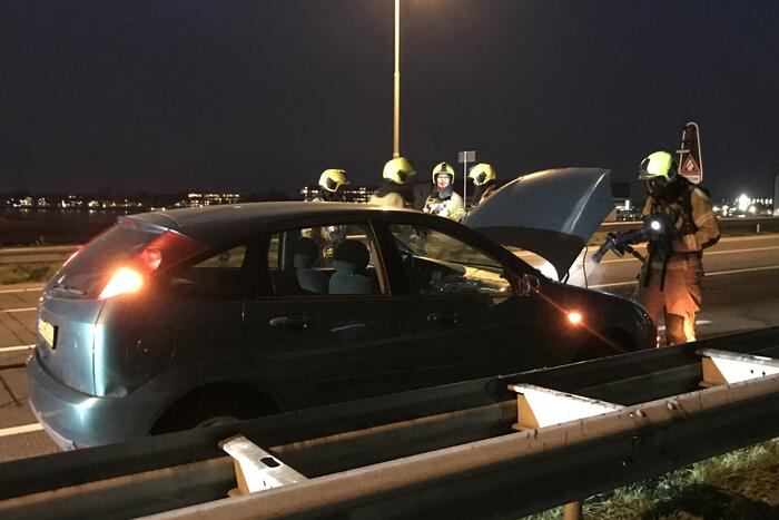 Brand in motor van auto