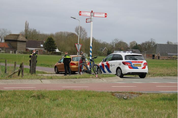 Mountainbiker gewond bij botsing met auto