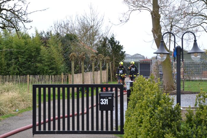 Brand in vrijstaande garageboxen