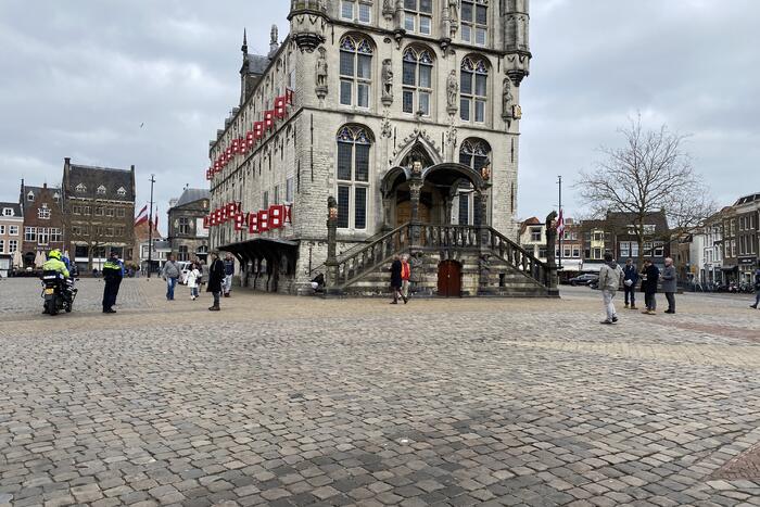 Demonstratie op de Markt