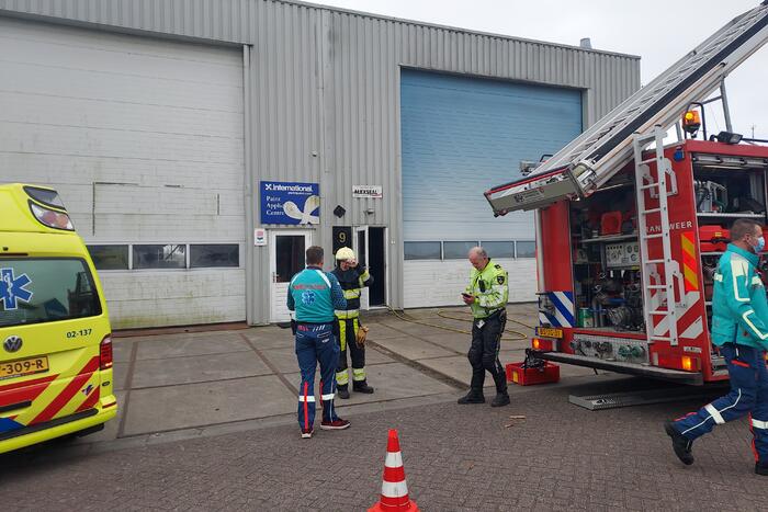 Brand bij jacht coating bedrijf