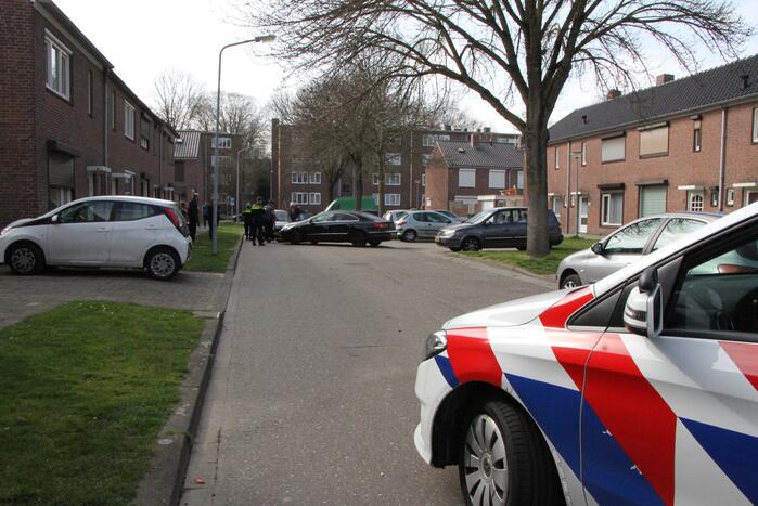 Auto's botsen op elkaar