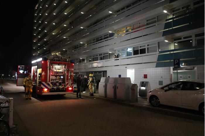 Brand in kelder van flatgebouw