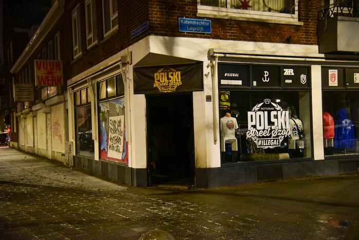 Brand bij poolse winkel