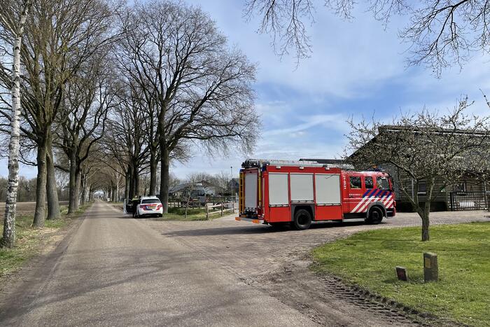 Brand in stal door slijpwerkzaamheden