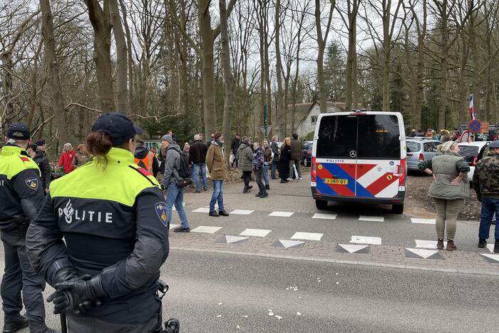 Demonstratie Kasteel Groeneveld tegen coronabeleid