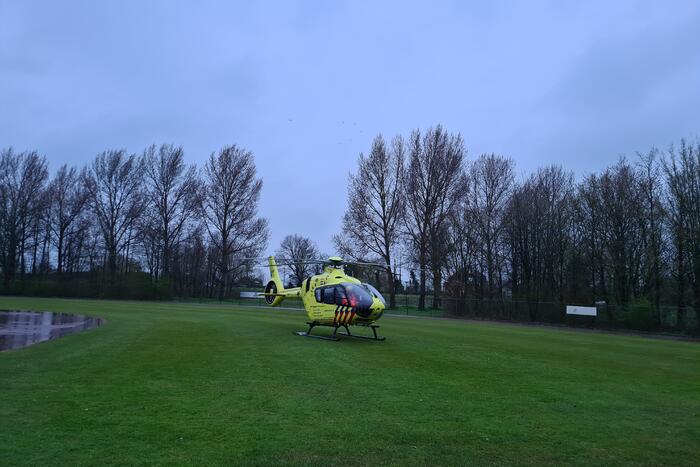 Traumahelikopter voor incident in woning