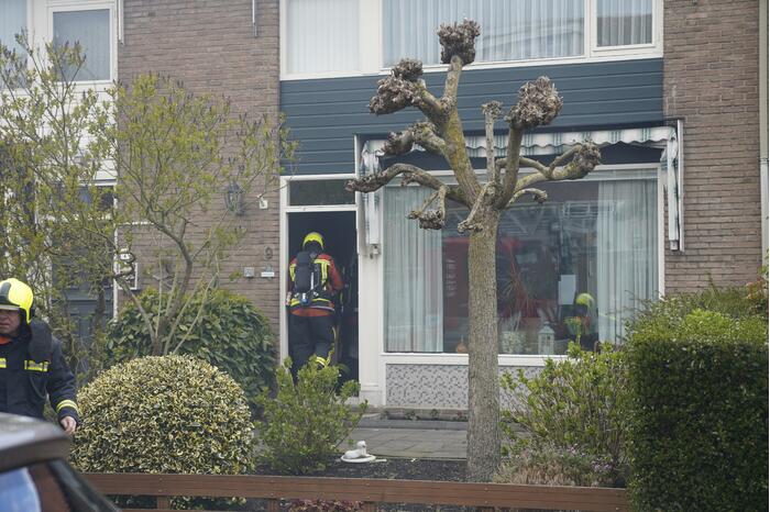 Veel rook bij brand in schoorsteen