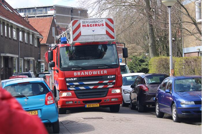 Veel rook bij brand in schoorsteen