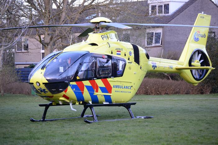 Traumahelikopter voor incident in woning
