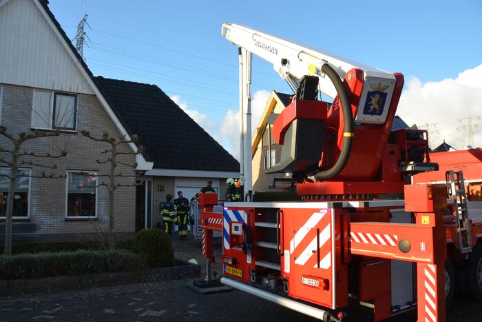 Schoorsteen geveegd na brand