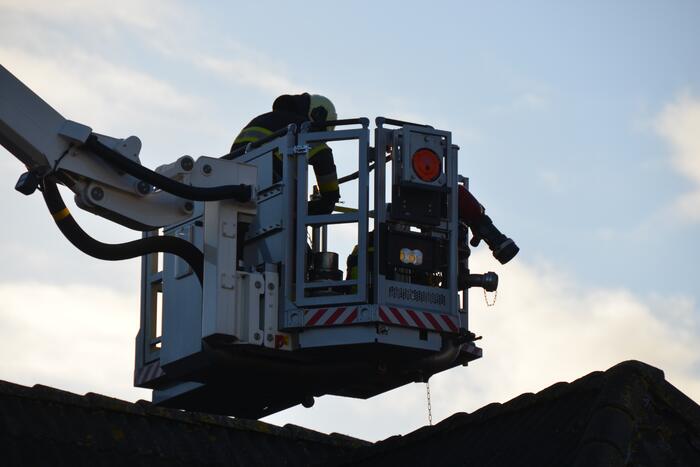 Schoorsteen geveegd na brand