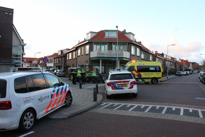 Maaltijdberzorger onderuit met scooter