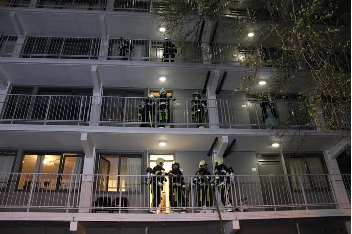 Woningbrand in flatgebouw