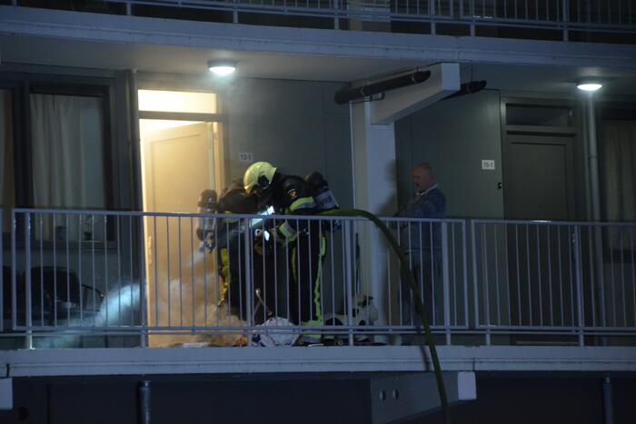 Woningbrand in flatgebouw