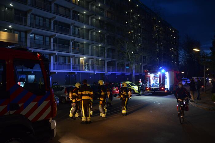 Woningbrand in flatgebouw