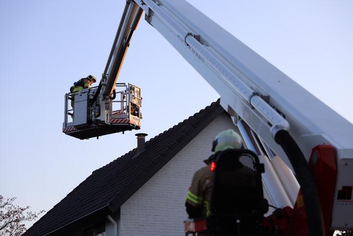 Brandweer en dierenambulance doen poging om vastzittende vogel te bevrijden