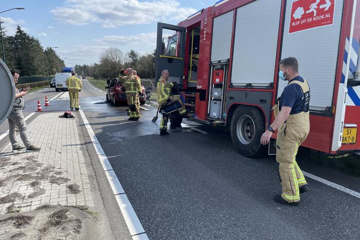 Auto verwoest door brand