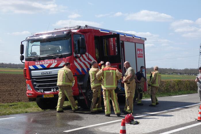 Auto verwoest door brand