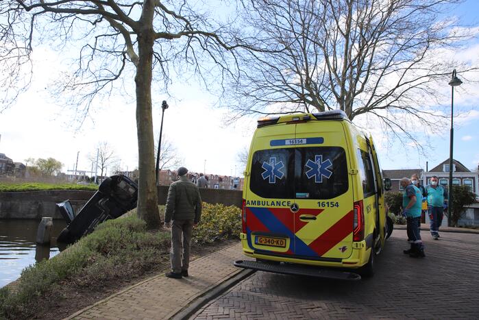 Personenauto belandt in water