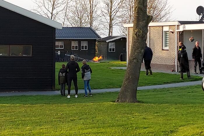 Man gewond bij in brand gevlogen gasfles