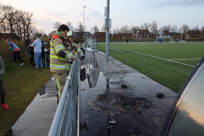 Brand op terrein voetbalvereniging
