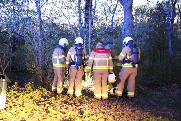 Brand in berm snel geblust