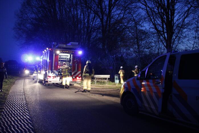 Brand in berm snel geblust