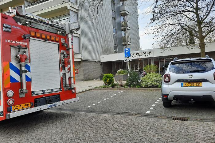 Gaslucht waargenomen in flatgebouw