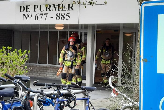 Gaslucht waargenomen in flatgebouw
