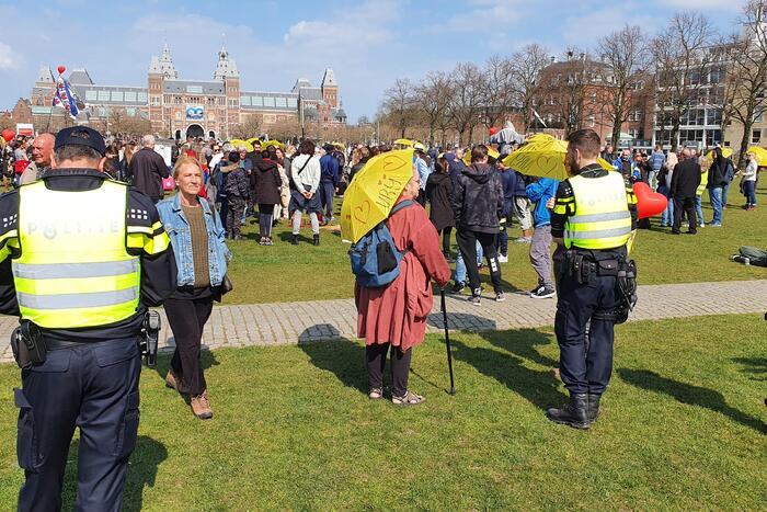 Grote drukte bij demonstratie