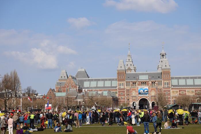 Grote drukte bij demonstratie