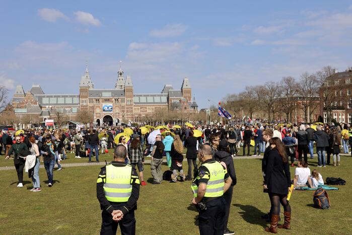 Grote drukte bij demonstratie