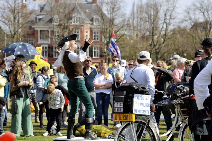 Grote drukte bij demonstratie