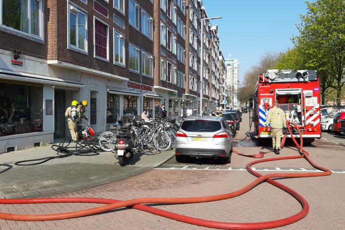 Veel rook bij uitslaande brand in restaurant