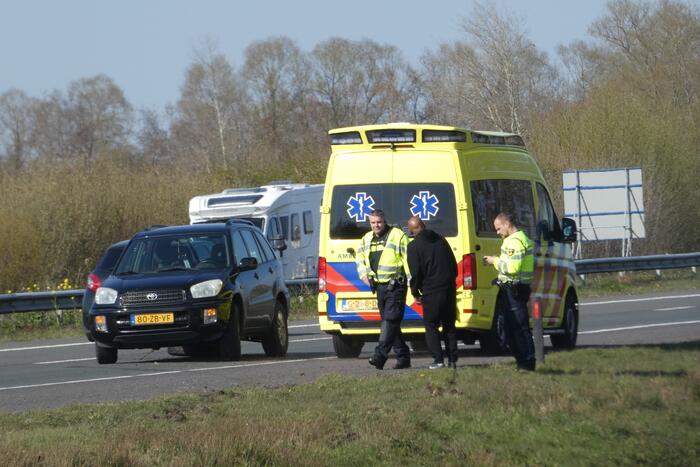 Auto verliest wiel bij ongeval