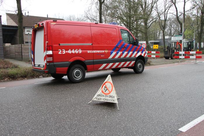 Gasleiding geraakt bij werkzaamheden