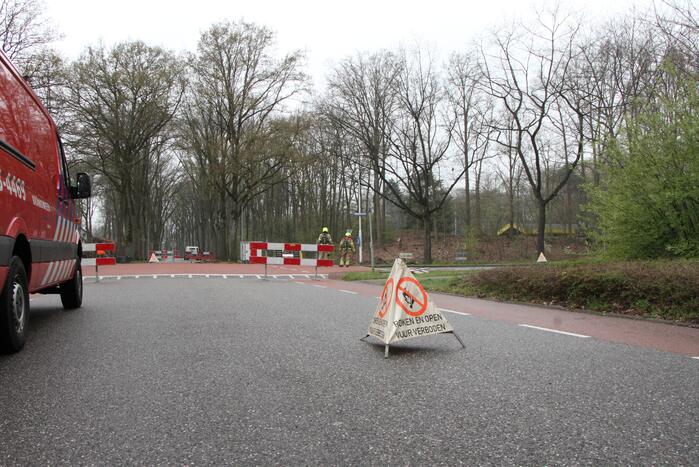 Gasleiding geraakt bij werkzaamheden