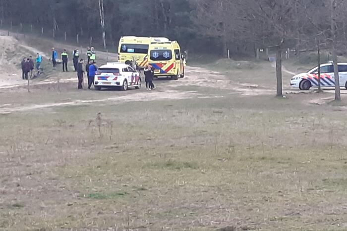 Traumahelikopter landt voor eenzijdig ongeval met mountainbiker