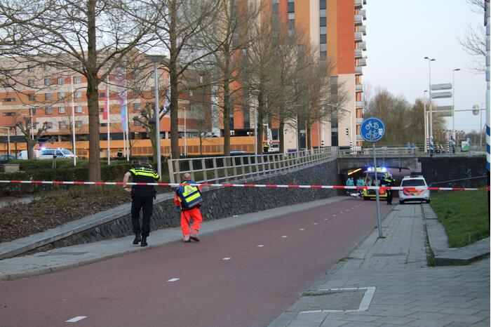 Traumahelikopter landt voor incident in fietstunnel